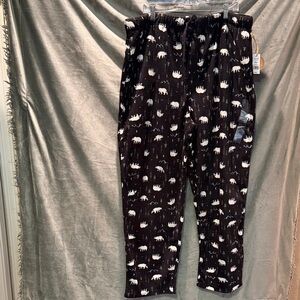 dip Black and White Polar Bear Pajama Bottoms